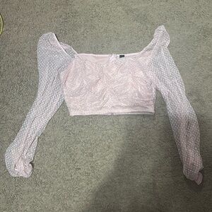 Windsor Pink sheer crop top